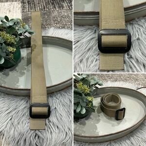 Adjustable Unisex Green Canvas Belt Service Style Belt 50.5" Max Length